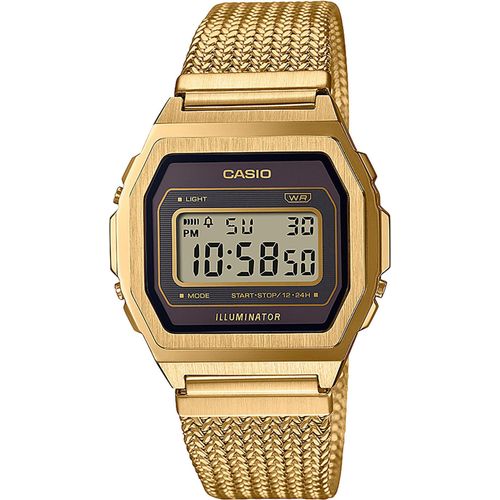 Casio Digitaluhr Armbanduhr Vintage A1000MGA-5EF golden Meshband