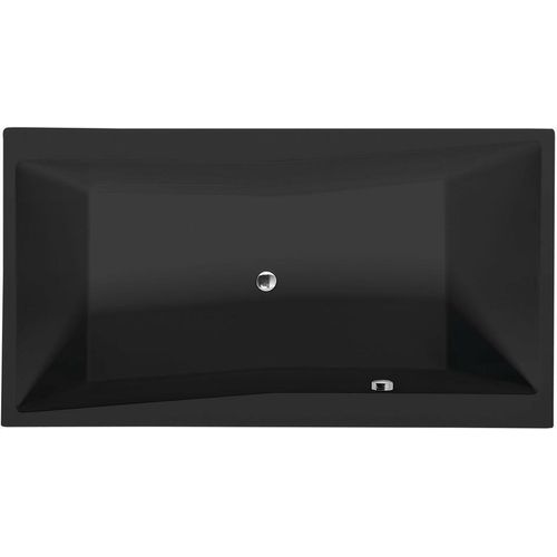QUEST Rechteckwanne 180x100x49cm, schwarz matt