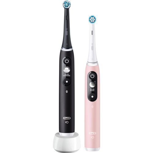 Braun Oral-B iO Series 6 DUO, Doppelpack mit 2 Aufsteckbürsten, pink sand