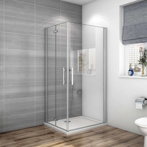 70(Drehtür)x110(Falttür)x185cm Nano ESG Drehtür Falttür Schwenktür Eckdukabine Duschabtrennung Eckdusche