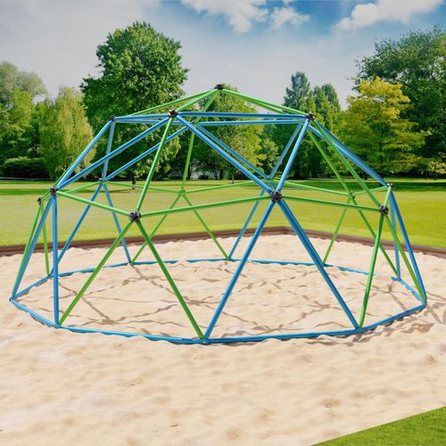 Klettergerüst 360x360x180cm DomeClimber Kinder Kletterkuppel Geodome 12FT - blau/grün