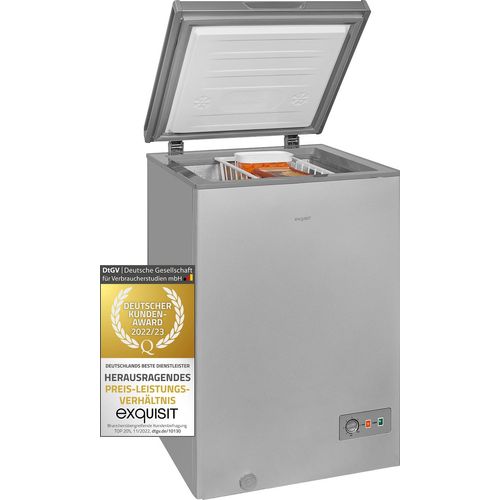 Exquisit Gefriertruhe GT100-330E silber | 96 l Nutzinhalt | Silber
