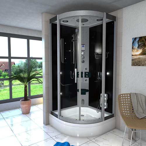 Duschkabine Dusche D46-63T1-EC Komplettdusche Fertigdusche 100x100 c