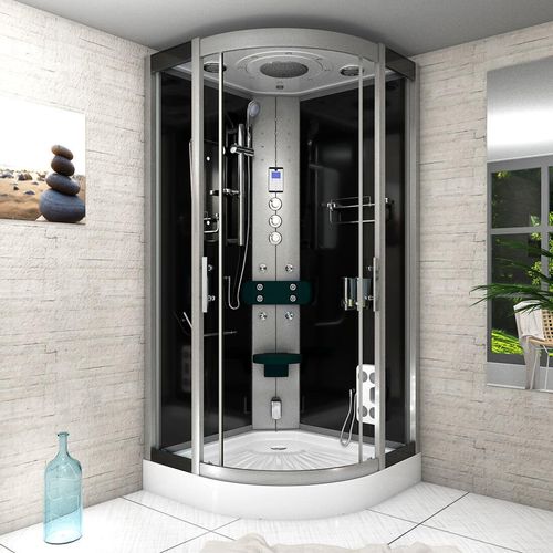 Duschkabine Dusche D46-03T1-EC Komplettdusche Fertigdusche 80x80 cm