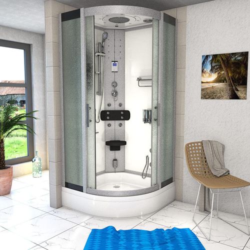Duschkabine Dusche D46-50M0-EC Komplettdusche Fertigdusche 90x90 cm