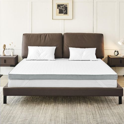 Matratzentopper 140x200cm, 7,5cm Gel Memory Topper mit Komfort CertiPUR-US Schaum, Hautfreundliche Matratzenauflage für Boxspringbett, Sofa