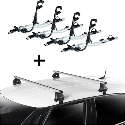1x VDP Fahrradträger Dachfahrradträger + Dachträger VDP EVO ALU kompatibel mit für Opel Insignia A 4 Türer 2008-2017