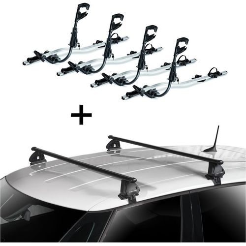1x VDP Fahrradträger Dachfahrradträger + Dachträger VDP EVO Stahl kompatibel mit für Opel Insignia A 4 Türer 2008-2017