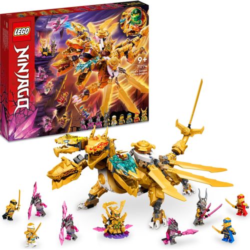 LEGO 71774 NINJAGO Lloyds Ultragolddrache, Set mit Drachen-Figur und 9 Mini-Actionfiguren inkl. Lloyd, Kai und Zane, Spielzeug für Kinder ab 9 Jahren, Geschenk für Mädchen und Jungen