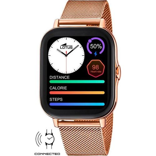 Lotus Smartwatch Sportuhr Edelstahlband rosegolden 50045/1