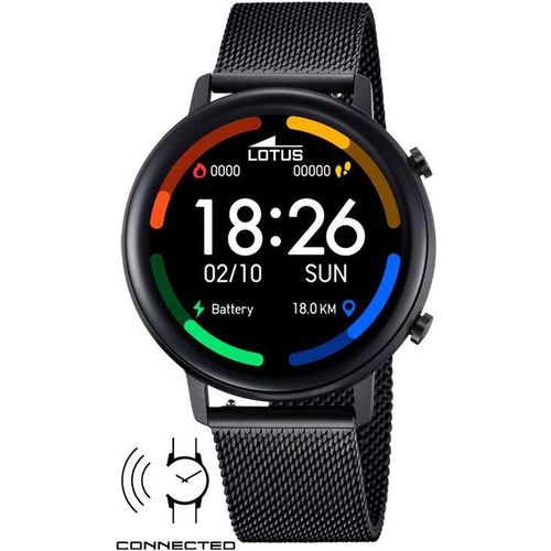 Lotus Smartwatch Sportuhr Edelstahlband schwarz 50043/1
