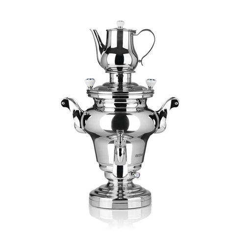 Samowar Teekocher Soraya+ I 10l 3000W Edelstahl mit Dispenser & Abtropfschale