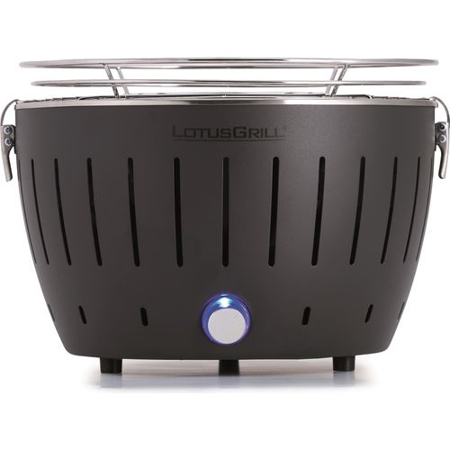 LotusGrill S Small G280 Anthrazitgrau Holzkohlegrill Tischgrill raucharm mit USB