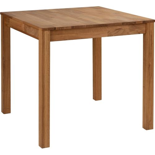 Esstisch - Eichenholz massiv geölt - 80 x 80 cm - keilgezinkt