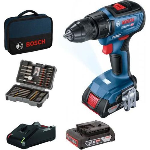 Bosch wkrtarka gsr 18v-50 2x2,0ah 50/24nm bl +43 acc torba