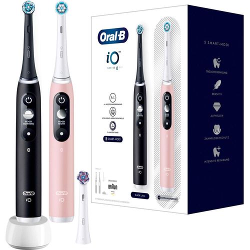 Oral-B Elektrische Zahnbürste - iO 6 + 2. Handstück - Black/Pink