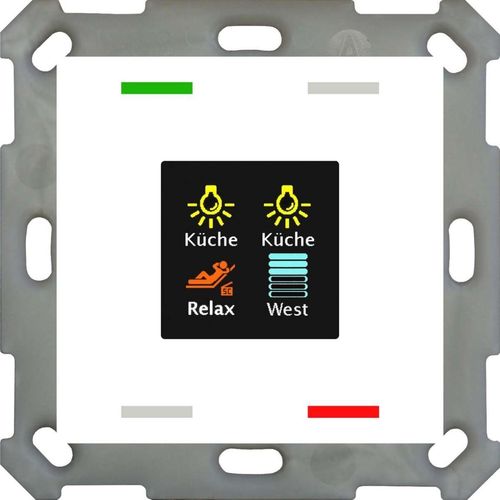 MDT BE-TAS5504.01 Taster Smart 55 4fach m.Farbdisplay Reinweiß glänzend (BE-TAS5504.01)