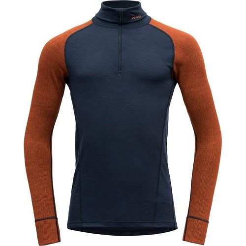 Devold Of Norway Duo Active Merino 205 Halbreißverschluss-langarm-t-shirt Orange,Grau XL Mann Orange,Grau XL