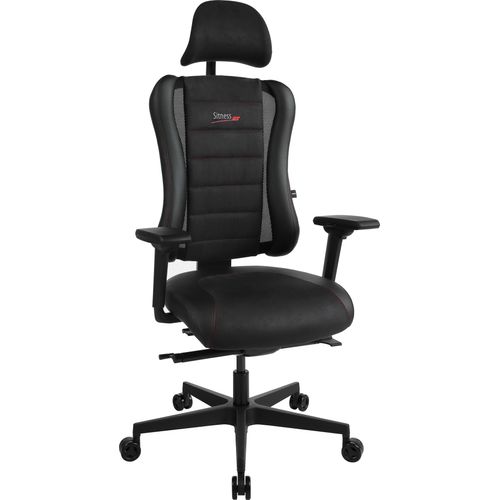 Gaming-Stuhl - Rot - Schwarz - Kunstleder - 3-fach verstellbare Armlehnen