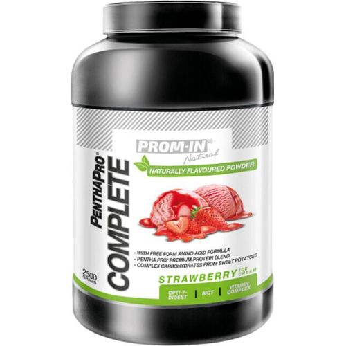 Prom-In Pentha Pro Complete Natural 2500 g strawberry ice cream / Mehrkomponenten Protein / Cremiges 5-Komponenten-Protein, angereichert mit einem Kohlenhydratkomplex, Aminosäuren und Vitaminen
