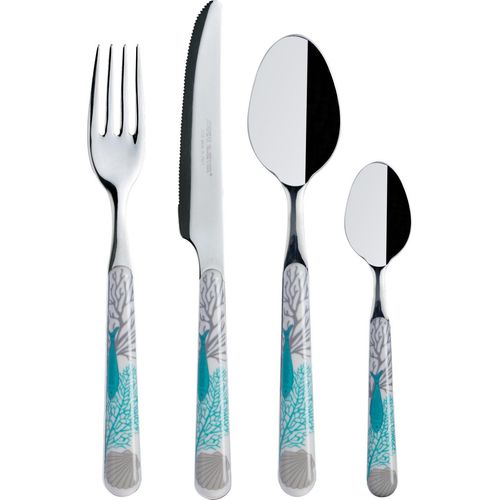 Besteck Set 24 teilig, Edelstahl, Coastal Deep Sea