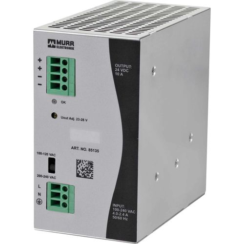 Murr 85135 Eco-Rail-2 Schaltnetzteil, 1-phasig, 90-132VAC/173-264VAC