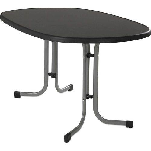 Gartentisch - Grau - Mecalit - Metallgestell - 140 x 90 cm - klappbar