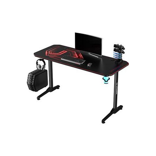 ULTRADESK FRAG - RED V3 gaming desk, 140x60 cm, 76 cm, mit Mauspad, Kopfhörer- und Getränkehalter