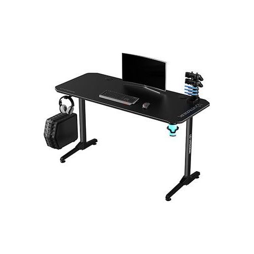ULTRADESK FRAG gaming desk - BLACK V3, 140x60 cm, 76 cm, mit Mauspad, Kopfhörer- und Getränkehalter