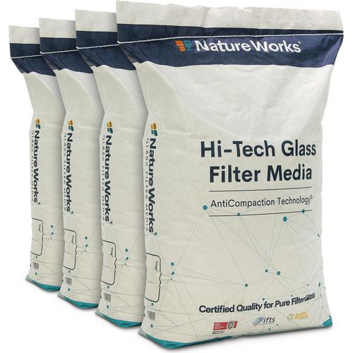 Nature Works Hi-Tech Filterglas (80 kg) für Filteranlagen, von 100% reinem Flachglas, umweltschonend