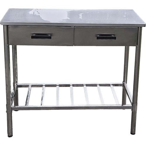 Arbeitstisch aus Edelstahl, Outdoorküche, Beistelltisch, Filitiertisch, Zerlegetisch