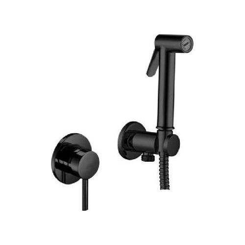 Paffoni Bidet Kit - Bidetarmatur, Unterputz, mit Brause und Einbaukörper, Schwarz matt KITDUP110NO