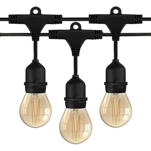 Ledvion - 25m LED String Light - IP65 Lichterkette Außenbereich - inkl. 25 LEDs - EU - 2100K - Extra Warmweiß