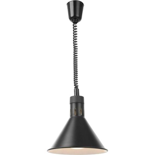 KBS Heizlampe Infrarot schwarz Eloxiert mit Leuchtmittel 275x275x250 mm