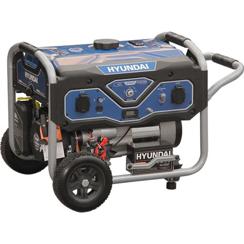 HYUNDAI Benzin Generator BG55052 (3.0 kW, 2 x 230V + 1 x 12V, Elektrostart, 7 PS)