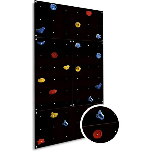 Kletterwand Outdoor mit bunten Klettersteinen und Montagematerial für Kinder und Erwachsene Größe: 4 Platten (2,72 m²)