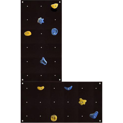 Kletterwand Outdoor mit bunten Klettersteinen und Montagematerial für Kinder und Erwachsene Größe: 2 Platten (1,37 m²)