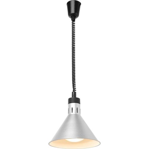 KBS Heizlampe Infrarot Silber Eloxiert mit Leuchtmittel 275x275x250 mm