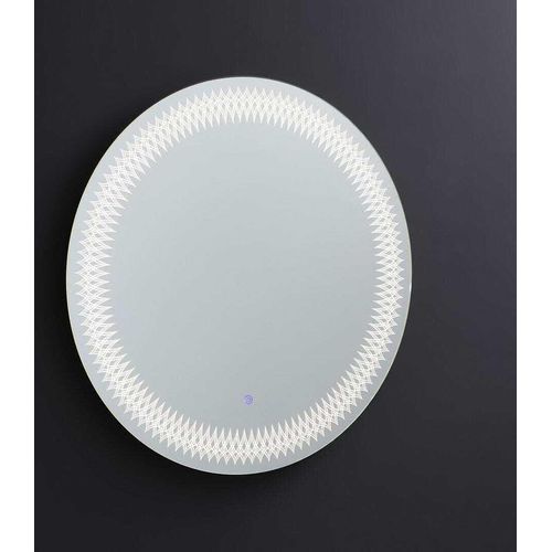 Designspiegel mit Dekoration und LED Beleuchtung 80cm