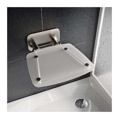 Ravak Ovo B II - Duschsitz Clear, 360x360 mm, Edelstahl/Durchsichtig B8F0000051