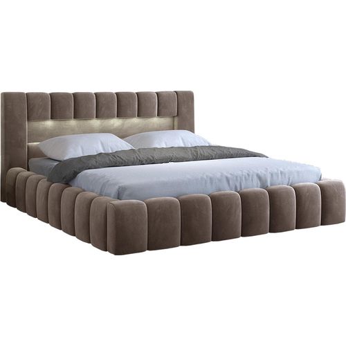 Bett mit Bettkasten 180x200cm Braun