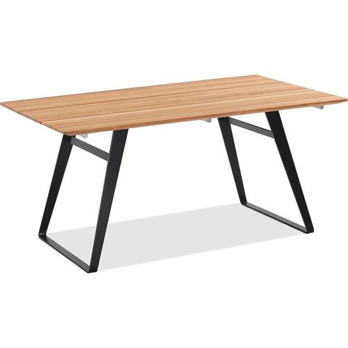 Gartentisch Elbax 180x95x76 Tischplatte Teakholz Gestell Stahl Anthrazit