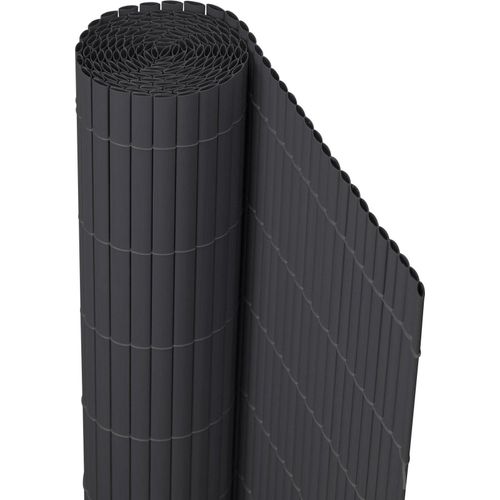 jarolift PVC Sichtschutzmatte Standard, Sichtschutz Garten Balkon Terrasse, Sichtschutzzaun Balkonverkleidung Zaunblende, grau , 140 cm x 1000 cm
