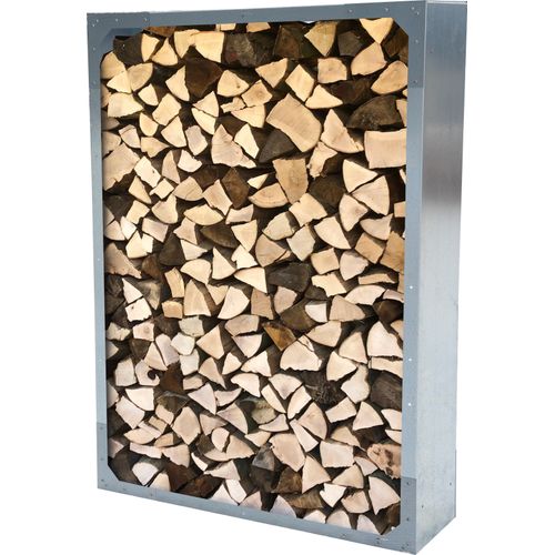 Kaminholzregal aussen verzinkt Brennholzregal 150x120x35 cm Metall Holzregal Holz Lager Gartenregal