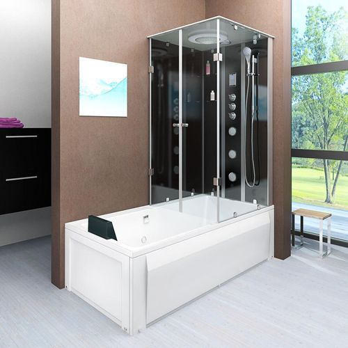 Dusche Wanne Kombination K05-L33-EC Duschkabine 180x90 cm