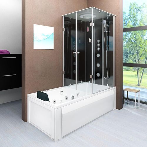 Whirlpool Dusche Kombination K05-L32-WP-EC Duschtempel 180x90 cm