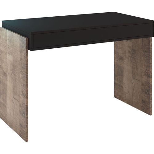 Universal Schreibtisch 110x60x80 cm im skandinavischen Stil - für PC - mit Schublade - Schrank - Büro - für Erwachsene und Kinder - Tisch - Koloniale Grange-Eiche