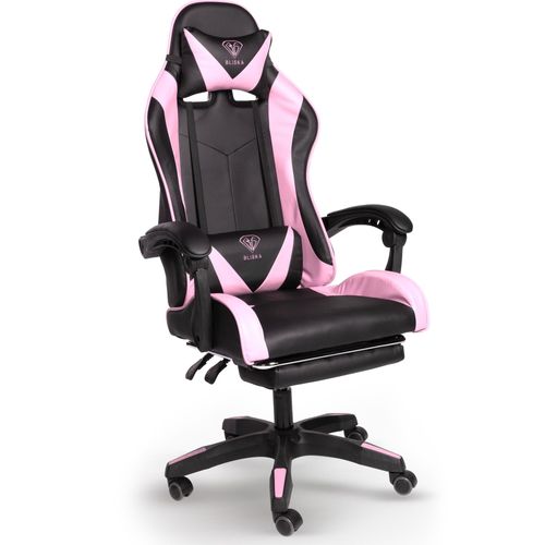 Gaming Stuhl Home Office Chair Racing Chefsessel Bürostuhl Sportsitz Büro Stuhl,Farbe:Schwarz/Rosa