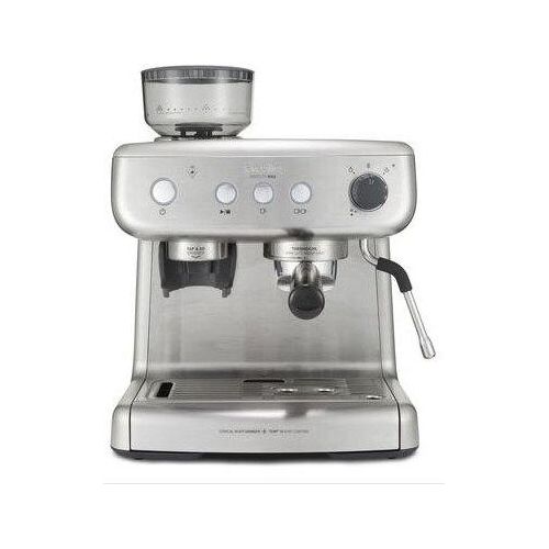 Breville VCF126X Traditionelle Espressomaschine, Integriertes Mahlwerk, Milchaufschäumer