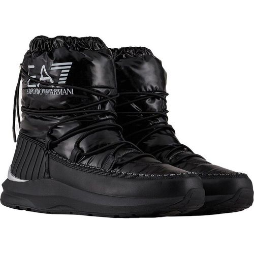 Ea7 Emporio Armani Laces Schneeschuhe Schwarz EU 38 Mann Schwarz EU 38